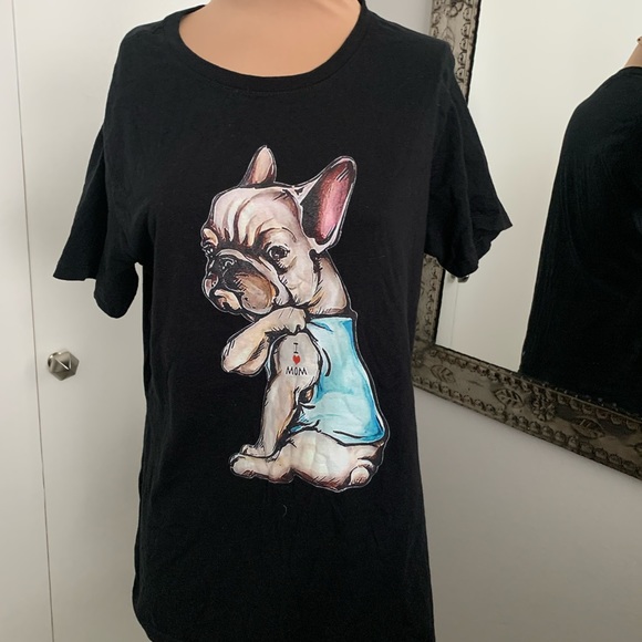 FRENCH BULLDOG TEE SHIRT SHORT SLEEVE SIZE LARGE - Picture 1 of 8